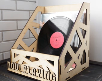 Vinyl record holder box, Vvinyl record rack, Vinyl record stand , Vinyl record storage box, Vinyl record organizer, Record display shelf