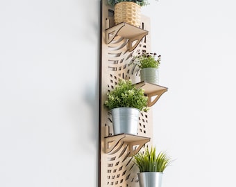 Estante de madera para plantas, Soporte para plantas de pared, Estante para plantas de interior, Estante flotante para plantas, Estante colgante para plantas, Estante de jardín, Estante para macetas, Estantería moderna