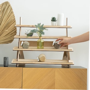 Craft fair display stand wood, Small wooden display shelf, Craft market display, Craft show riser, Retail wooden shelves, Retail wood stand