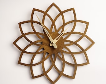 Mandala väggklocka, yogaväggklocka, yogaväggdekoration, minimalistisk väggklocka, mandala väggdekoration, trämandela, yogaklocka, väggklocka i trä