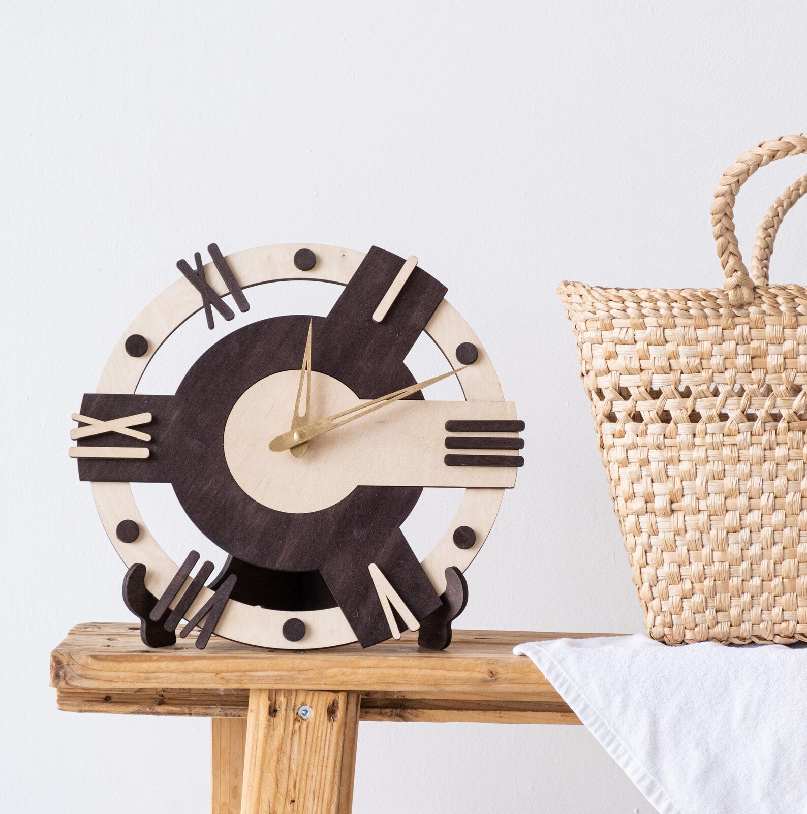 Modern Wall Clock Unique, Abstract Wall Clock, Clock Wall Decor, Men ...