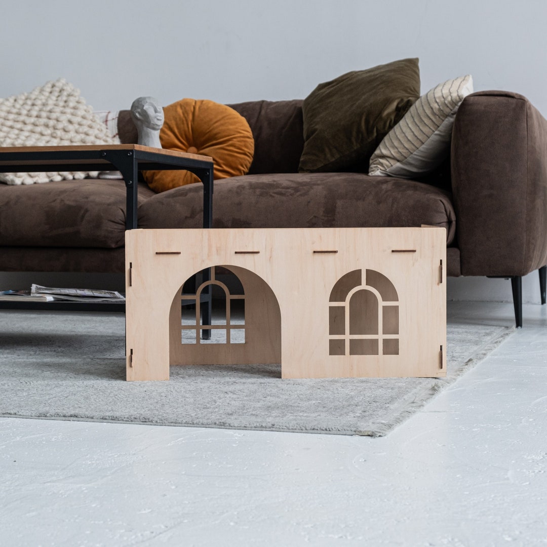 Wooden Rabbit House, Indoor Rabbit House, Rabbit Corner House, Cat