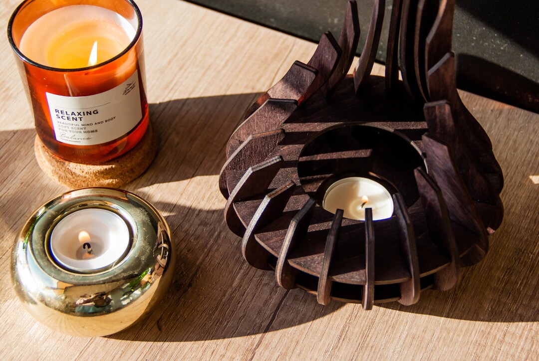 Wood Candle Holder Lantern, Wood Candle Holder Centerpiece, Rustic