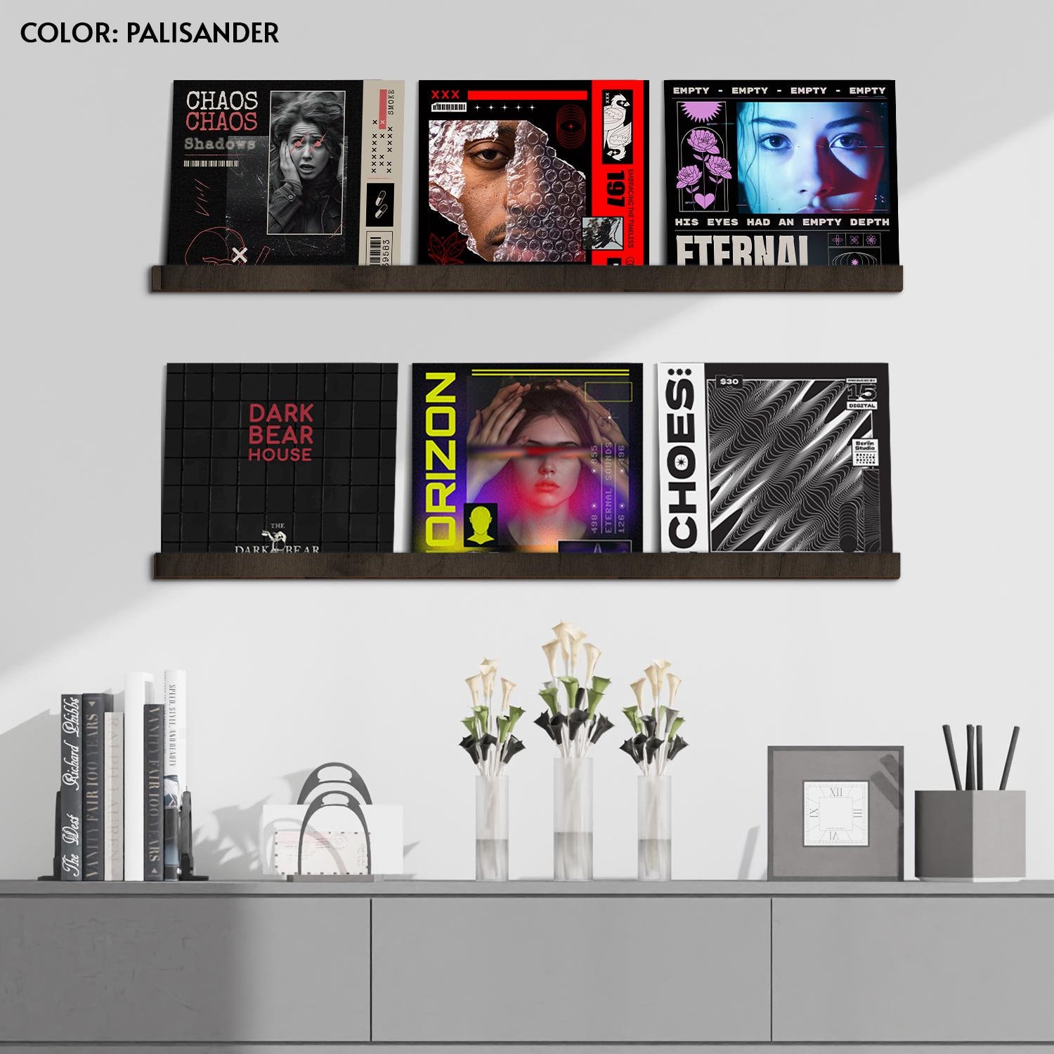 Opbergrek Voor Vinyl, Tijdschriften Of Kranten Aan De Muur