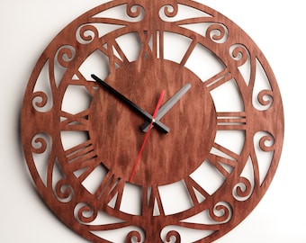 Wall Clock Modern Wood, Wall Clock Unique Large, Wall Clock Minimalist, Wall Clock Unique, Unique Wood Wall Clock, Circle Wall Clock