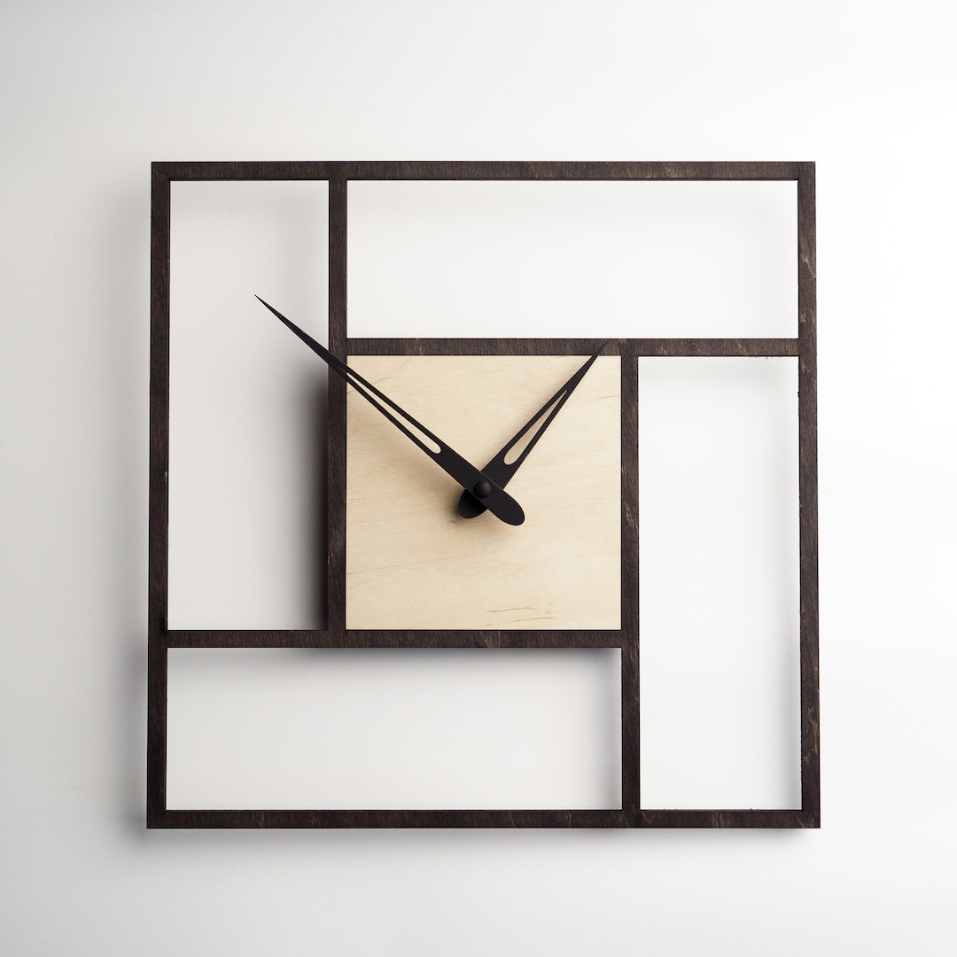 Square Wall Clock, Minimalist Wall Clock, Large Clock, Modern Clock