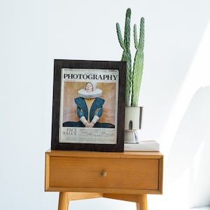 Magazine picture frame, Magazine frames, Magazine cover frame, Collectible magazine frame, Magazine holder wall mount, Wood picture frame image 2
