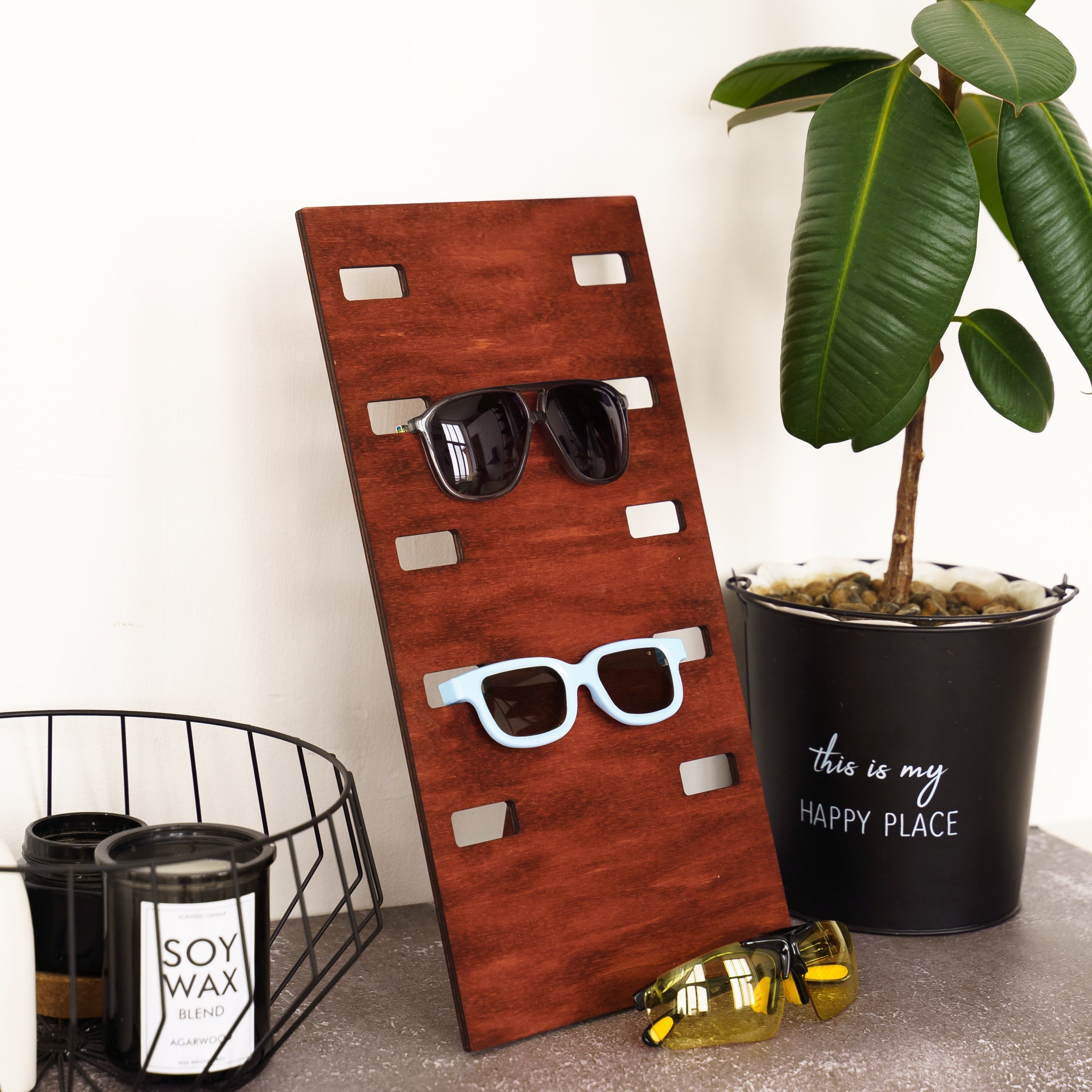Sunglasses Display Stand Wood Sunglasses Holder Wooden Etsy