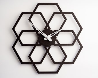 Flower Wall Clock, Flower Clock, Modern Clock For Wall, Clock Wall Unique, Minimalist Wall Clock Large, Clock Minimalist