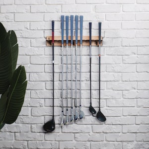 Golf club wall rack, Golf club wall holder, Golf club display rack, Golf club wall  rack, Wall hanger for golf clubs, Golf equipment display