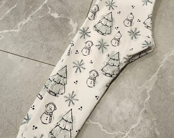 2T Sketched Winter snowman Leggings