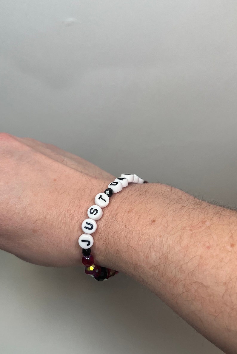 Just Dance Beaded Bracelet Lady Gaga Red and Black Crystal Bracelet