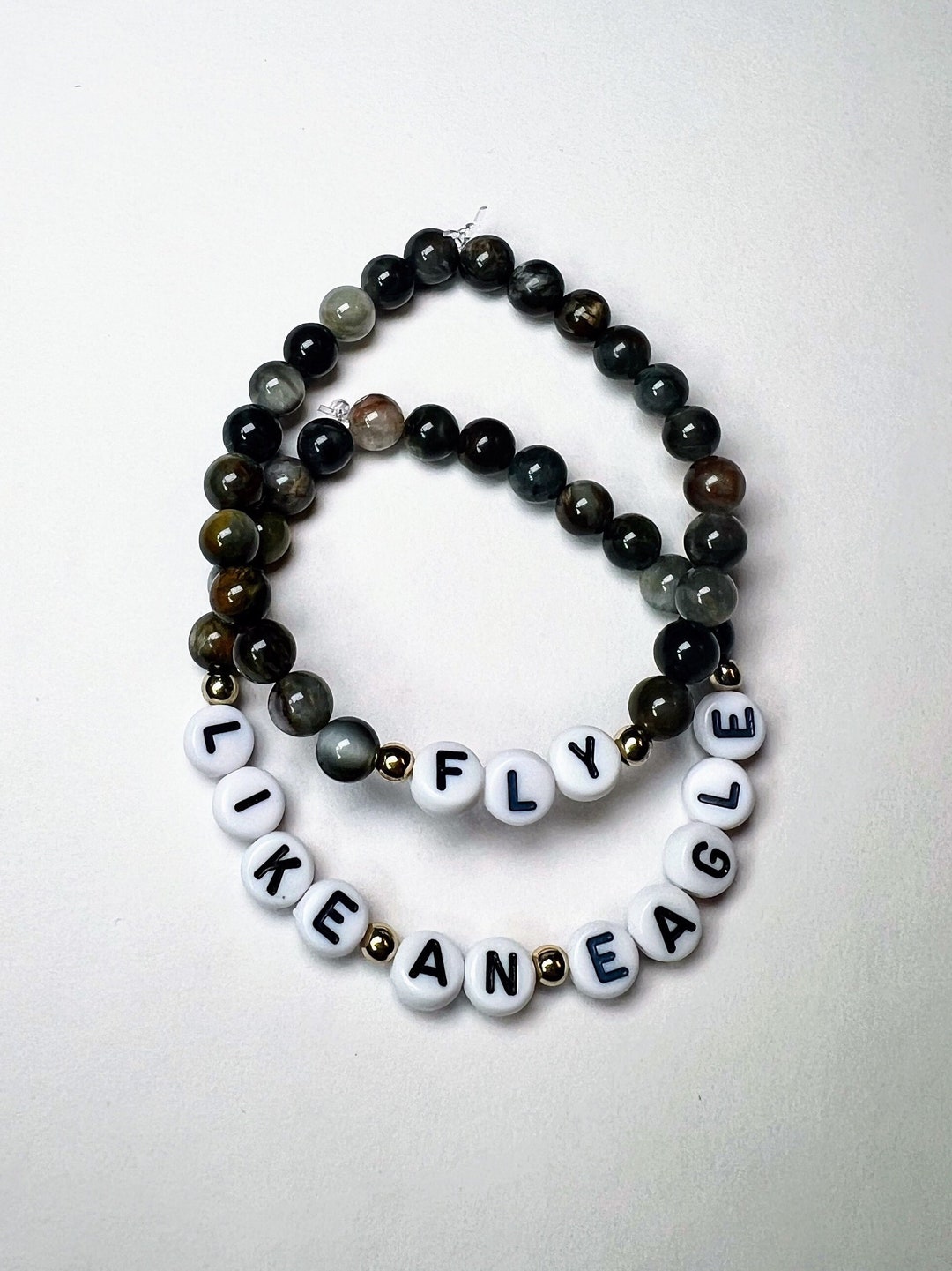 Eagle Eye Bracelet Can Be Personalized With Gold or Silver Spacers Etsy