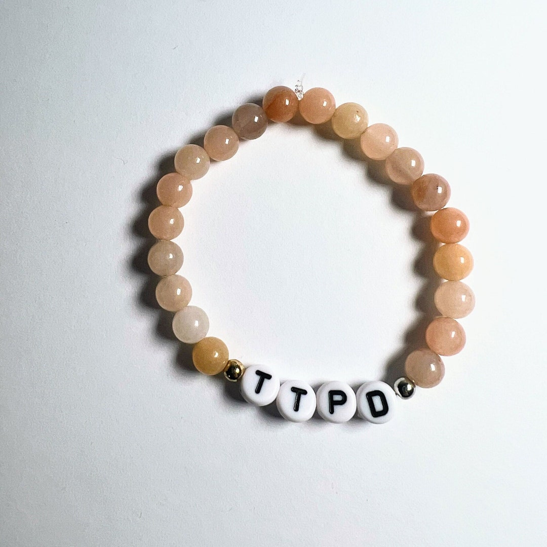 TTPD Bracelet the Tortured Poets Department. New Taylor Swift Album. TS 11 Made With 6mm Pink