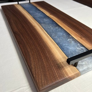 Custom Canadian Live Edge Epoxy Resin Charcuterie Boards, Cheese Serving Board