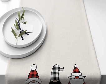 Kerstboom Tafel Runner, Groene tafel Setting, Kerst Decor, Rustieke Vakantie Decor, Winter Tafel Runner, Vakantie Boerderij Tafel Decor