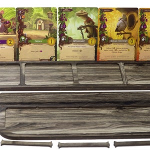 Porta-cartões, trilho para cartões de mesa, painel organizador de jogadores, bandeja de componentes, acessórios para jogos de tabuleiro