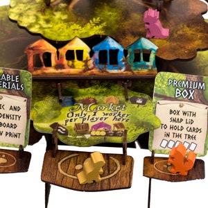 Portatarjetas de evento, accesorios para árbol Everdell (4pcs) no oficial