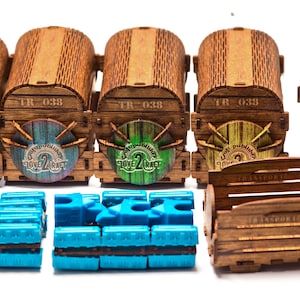 Ticket to Ride organizer met belichter, kaartdisplay en kaarthouder