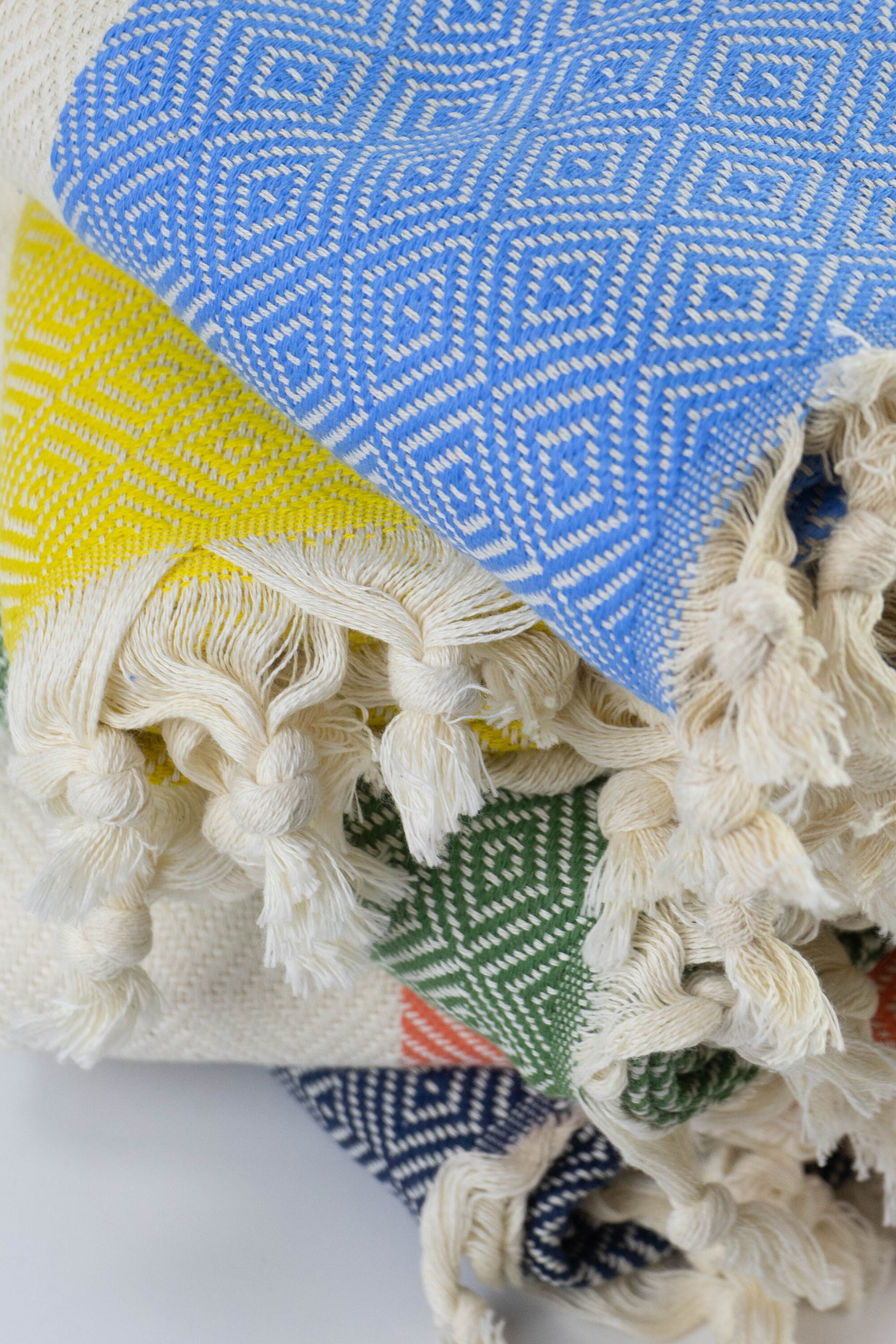 Original Cotton Bath Towel, Turkish Beach Towel, Light Blue Peshtemal