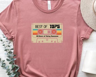 Vintage 1975 Retro 50th Birthday Shirt,50th Birthday Gift For Women,50th Birthday Gift For Men,50th Birthday Best Friend,50th Birthday Woman