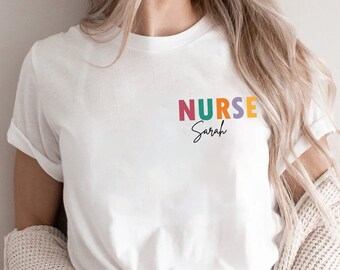Custom Nurse Shirt, Custom RN Shirt, Personalized Nurse Shirt, Registered Nurse Shirt, Nurse Gifts For Women, Personalized Gifts
