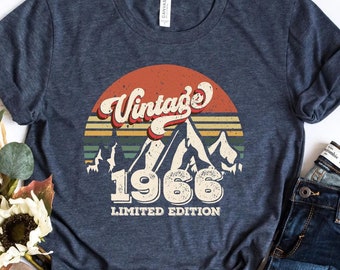 Vintage 1966 Limited Edition Cassette T-Shirt, 59th Birthday Shirt, 1966 Birthday Shirt, 59th Birthday Gift For Women, 59th Birthday Men Tee