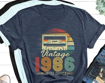 Vintage T Shirt, 39th Birthday Shirt, Vintage 1986 Shirt, 39th Birthday Gift for Women, 39th Birthday Shirt Men, Retro Shirt, Vintage 1986