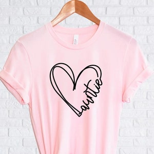 Auntie Heart Shirt, Auntie Gift Shirt, Pregnancy Announcement, Mother&#39;s Day Gift, Gift For Aunt,Auntie Life Shirt,Best Auntie Shirt,Aunt Tee