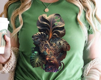 Monstera Leaf Shirt, Plant Shirt, Gift for Plant Lover, Plant Mom Gift, Plant Tee, House Plant Shirt, Plant Lady Shirt, Monstera Tee Shirt