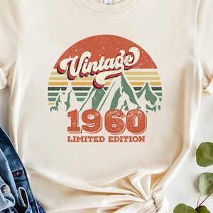 Vintage 1960 Shirt, 65th Birthday Gift For Men, 65th Birthday Best Friend, 65th Bday, Sixties Shirt, Turning 65 Birthday Gift, Born in 1960