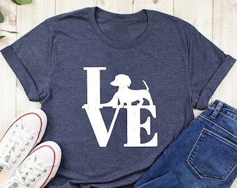 Dachshund Love Shirt, Dachshund T-shirt, Dachshund Mom Shirt, Dachshund Mama, Daschund Owner Gift, Sausage Dog Lover, Weiner Dog Gifts,Doxie