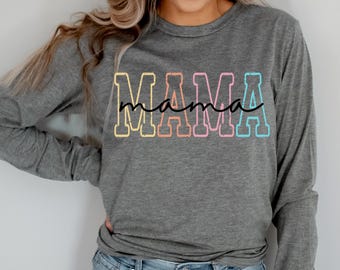 Mama Sweatshirt For Mothers Day Gift From Daughter, Mama T-shirt For Birthday Gift For Her, Baby Shower Gift, Mom Pregnancy Gift, Mom Shirt
