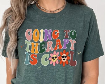 Going To Therapy Is Cool, Mental Health Shirt, Y2k Shirt, Anxiety Shirt, Indie Clothing, Aesthetic Clothes, Preppy Sweatshirt, Vsco Hoodie