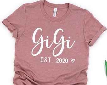 GiGi Shirt, Grandma Gift, Pregnancy Announcement Grandparents, Grandma Shirt, Gigi Established Shirt, Nana Shirt, New Grandma Gift, Nana Tee