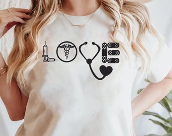 Love Nurse Shirt, Nurse Love Gift, Nurse Birthday Gift, Mom my Nurse, Valentines Day Tshirt, Nurse School T-shirt, Nursing Student Tees