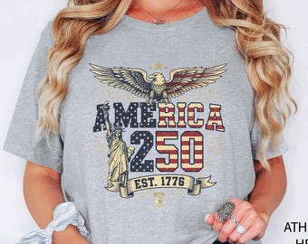 USA 250th Anniversary Comfort Colors Shirt, USA Flag Vintage T-Shirt, Usa 250th anniversary Independence Day Tee, 4th of July Patriotic Gift