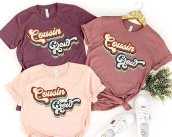 Retro Cousin Crew shirt, Matching Cousin Shirts, Vintage Cousin Squad, Family Cousin Gifts, Beach Cousin Vacation Shirt, Cousin Holiday Tee