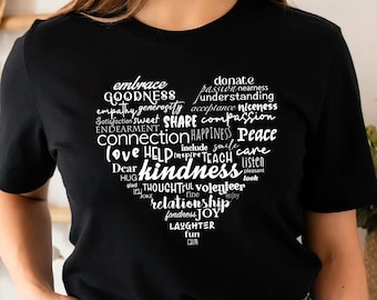 Kindness Shirt, Teacher Shirt, Equality T-shirt, Inspirational Shirt, Kindness Heart Shirt, Counselor Shirt, Anti-Racism Shirt, Love T-Shirt