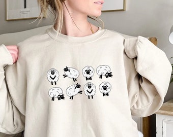 Sheep T-Shirt, Cute Sheeps Shirt, Funny Sheep Kid Shirt, Farm Animal Shirt, Sheep Lover Shirt, Sheep Shirt Gift, Sheep Women Shirt,Lamp Farm