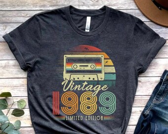Vintage T Shirt, 36th Birthday Shirt, Vintage 1989 Shirt, 36th Birthday Gift for Women, 36th Birthday Shirt Men, Retro Shirt, Vintage Shirts