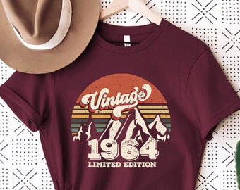 Vintage 1964 Shirt, 1964 Shirt, 61st Birthday Shirt, 61st Birthday Gift, 61st Birthday Gifts For Men, 61st Birthday Gifts for Women,1964 Tee