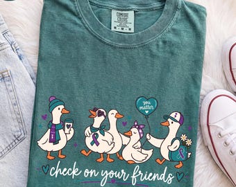 Comfort Colors® Suicide Awareness Shirt, Mental Health Gift, Suicide Prevention Tee, Purple Ribbon Gift, Awareness Month Tee, Support Shirt