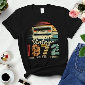 Vintage 1972 Shirt, 52nd Birthday Shirt, Retro Limited Edition 1972 Shirt, 52nd Birthday Gift, 52nd Limited Edition, 52 Years Old,1972 Shirt