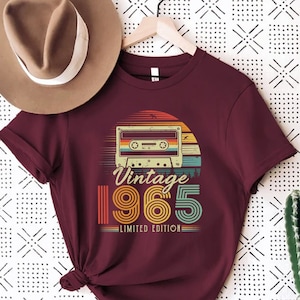 Vintage T Shirt, 60th Birthday Shirt, Vintage 1965 Shirt, 60th Birthday Gift for Women, 60th Birthday Shirt Men, Retro Shirt, Vintage Shirts