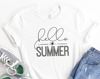 Hello Summer Shirt, Vacation Shirt, Beach Shirt, Family Vacation, Summer Lover Shirt, Gift For Summer Lover, Summer Season Shirt, Trip Tee