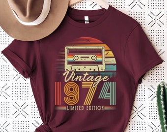 51st Birthday Shirt, Vintage T Shirt, Vintage 1974 Shirt, 51st Birthday Gift for Women, 51st Birthday Shirt Men, Retro Shirt, Vintage Shirts