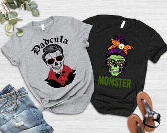 Family Halloween Shirt, Momster Shirt, Dadcula Shirt, Matching Halloween Shirts, Funny Halloween, Halloween Gift, Couples Halloween Party