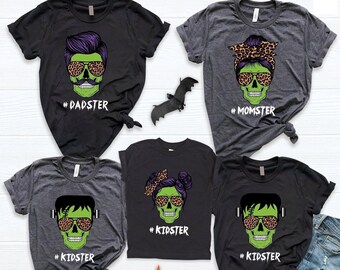 Momster Dadster Kidster Shirt, Halloween Mom Shirt, Halloween Family Shirts, Dadster T-Shirt,Momster T-Shirt,Halloween T Shirt,Mom Halloween