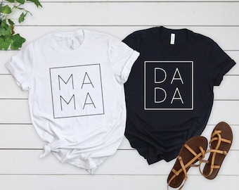 Mama Dada Shirts, Matching Family Shirts, Mommy and Daddy Outfits, Mom Gifts, Dad Gifts, Momlife Shirt, Father Life Shirt, Mothers Day Gift